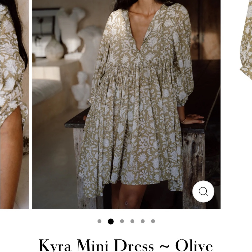 Daughter’s of India Kyra Mini Dress in Olive New With Tags!